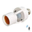 Motion Sensor Light Socket Smart Screw in Light Bulb Outlet for E27 Motion Activated Bulb Holder Adapter Automatic Control