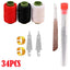 34PCS Sewing Tool Set Needles Thread Hand Repair Tools Multi-Purpose Needle and Thread Kit Household DIY Apparel Sewing Supplies