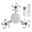 Drone Design Silent Ceiling Fan Light E27 Base Remote Controlled Dimmable 3 Color LED Ceiling Fanlight for Living Room Bedroom