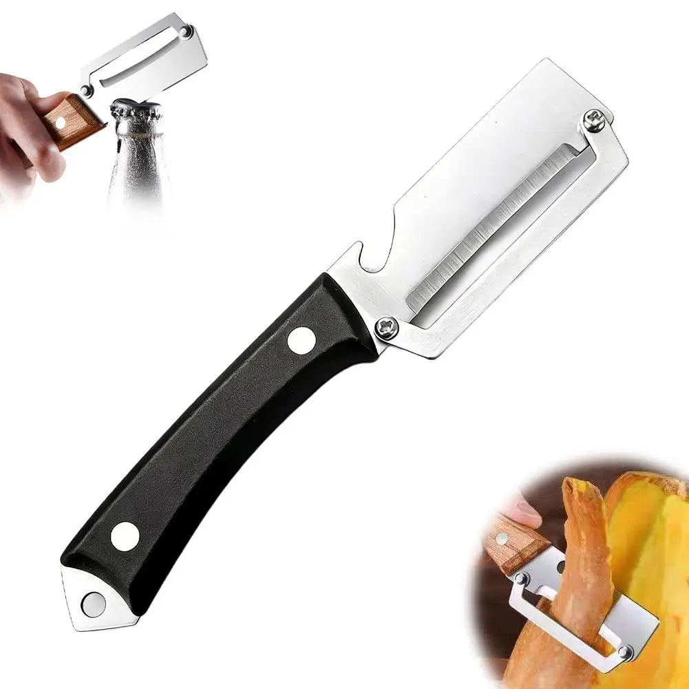 2026 Wooden Multi Functional Vegetable Peeler With Ergonomic Handle For Peeling And Slicing Fruits And Vegetables Durable Smooth