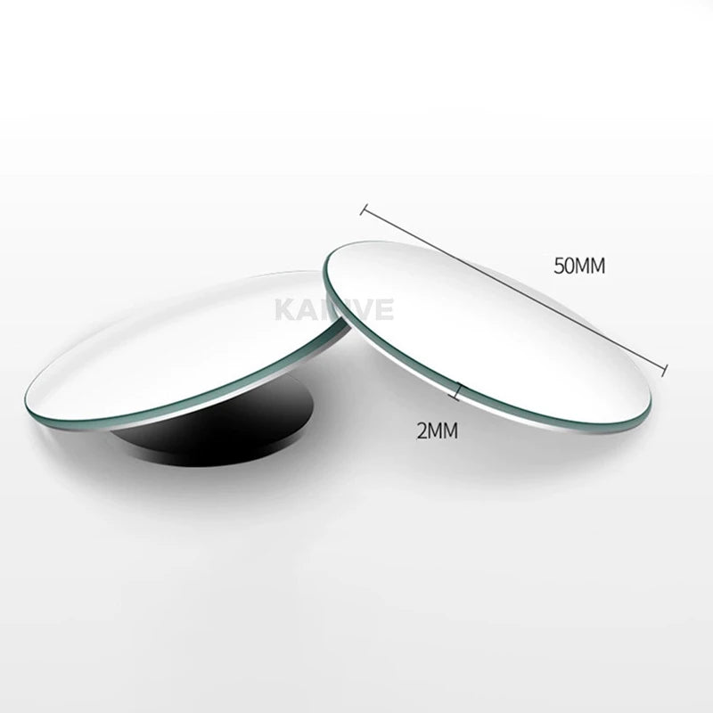 Motorcycle Car Blind Spot Rear View Mirror Wide Angle Adjustable Small Round Mirror 360° Rotation Reverse Auxiliary Rearview