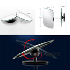 Motorcycle Car Blind Spot Rear View Mirror Wide Angle Adjustable Small Round Mirror 360° Rotation Reverse Auxiliary Rearview