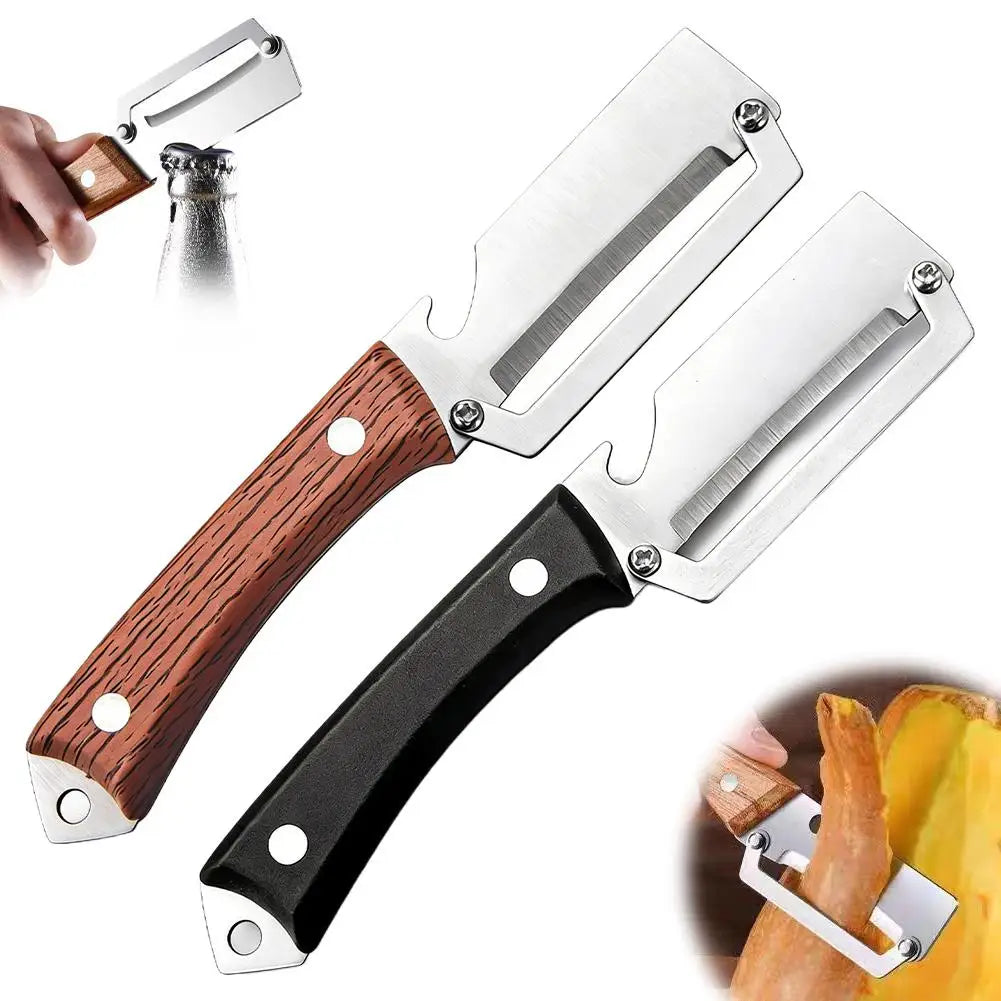 2026 Wooden Multi Functional Vegetable Peeler With Ergonomic Handle For Peeling And Slicing Fruits And Vegetables Durable Smooth