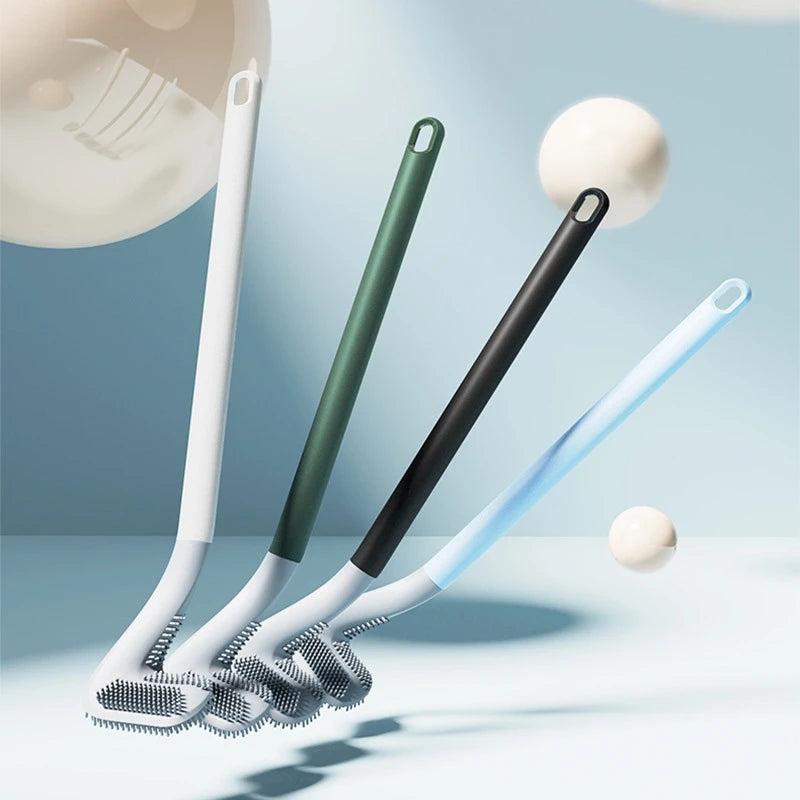 2026 NEW Toilet Cleaning Silicone Brush Golf Head Bathroom Wall Hook Hanging Squatting Pan Cleaner Household WC Gap Remover