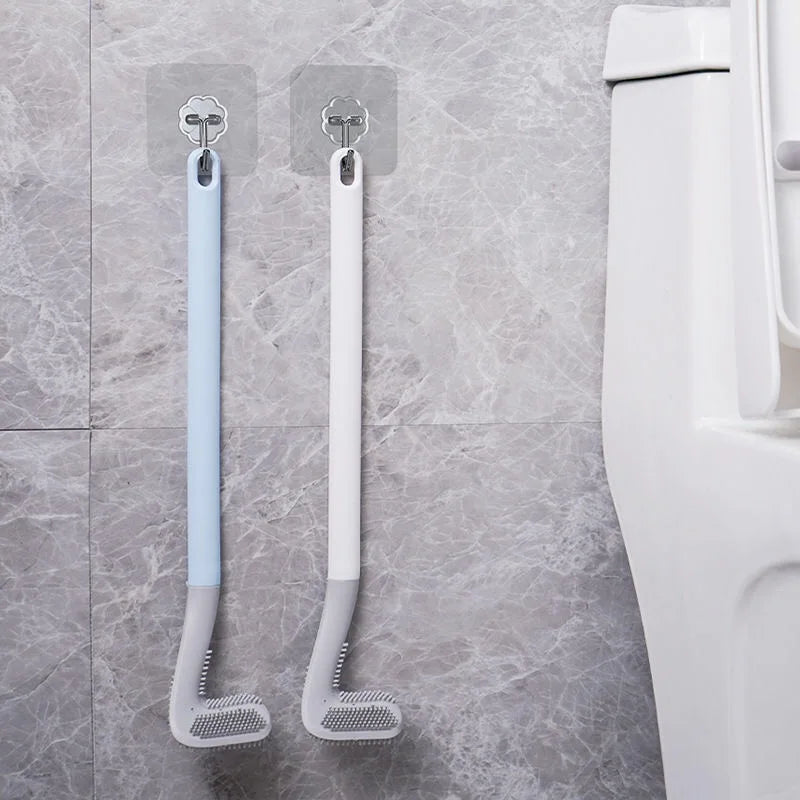 2026 NEW Toilet Cleaning Silicone Brush Golf Head Bathroom Wall Hook Hanging Squatting Pan Cleaner Household WC Gap Remover