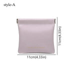Bullet Storage Bag with Automatic Closure, Wired Headphone Storage Bag, PU Coin Purse, Mini Portable Lipstick and Makeup Bag