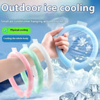 Summer 1PC Neck Cooling Tube Wraps Ice Ring Neck Cooler Reusable Cooling Tool For Outdoor Camping Hiking Cycling Running Fishing