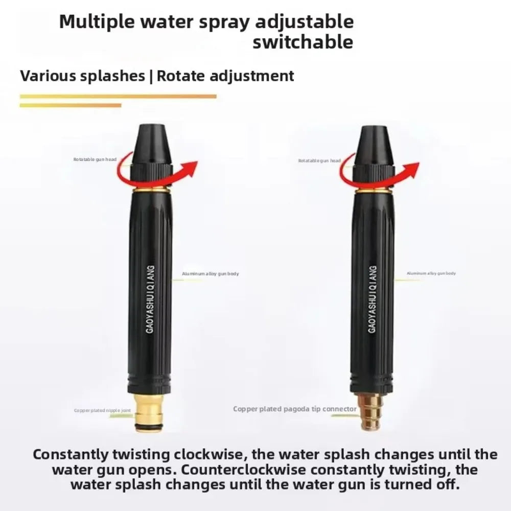 High-Pressure Water Gun Household Car Wash Water Black Car Wash Nozzle Diamond Water Car Wash Gun Watering Pipe Secondary image