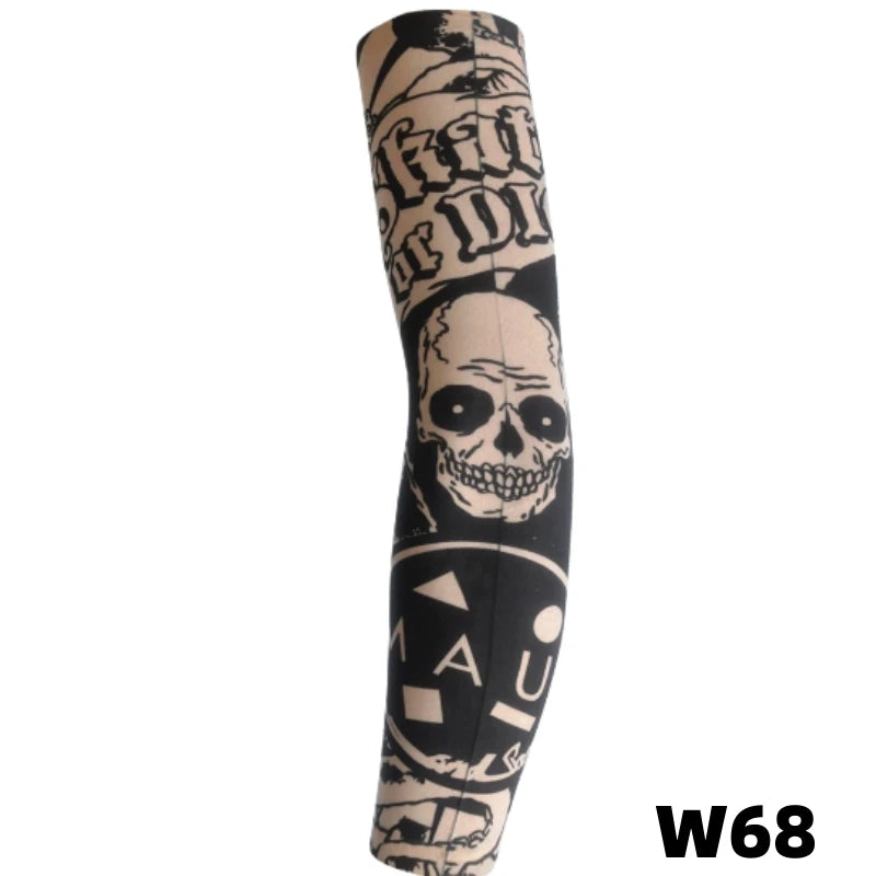 1 tattoo covered sleeve, flower arm sleeve, tattoo for men and women, summer outdoor cycling, driving, sun protection, arm sleev