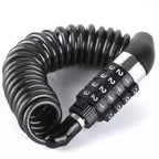 Anti-Theft 4-Digit Combination Lock Steel Cable Chain Bicycle Security Accessory with Password Protection Bike Safety
