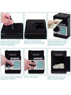 Smart piggy bank, cash and coins can be used as ATM bank electronic coins, bank gifts, creative password unlocking, automatic mo