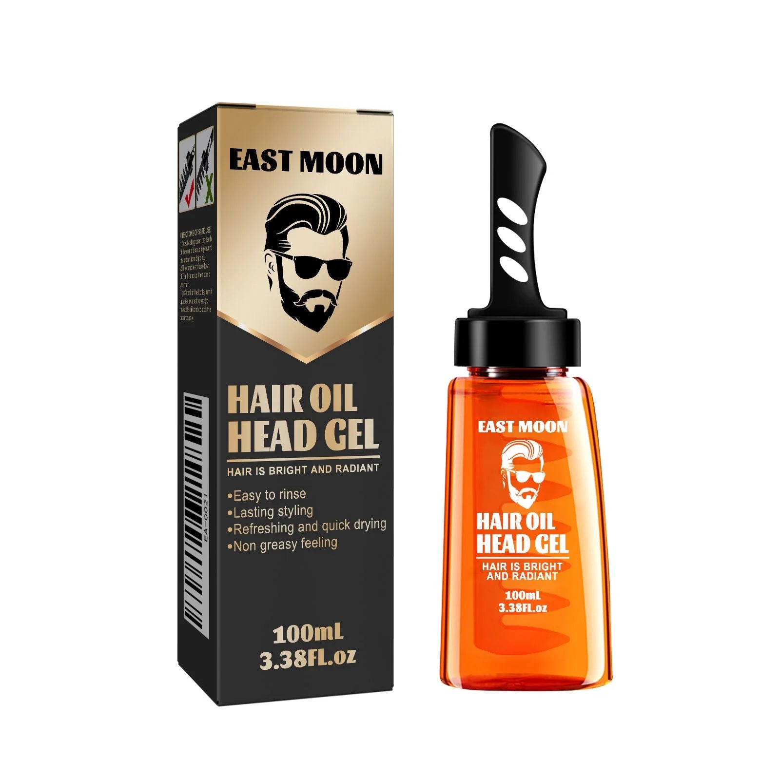 2 In 1 Men Hair Styling Wax Strong Hold Natural Look Reduce Frizz Add Shine Nourish Hair Root Men Hair Gel With Wide Tooth Comb