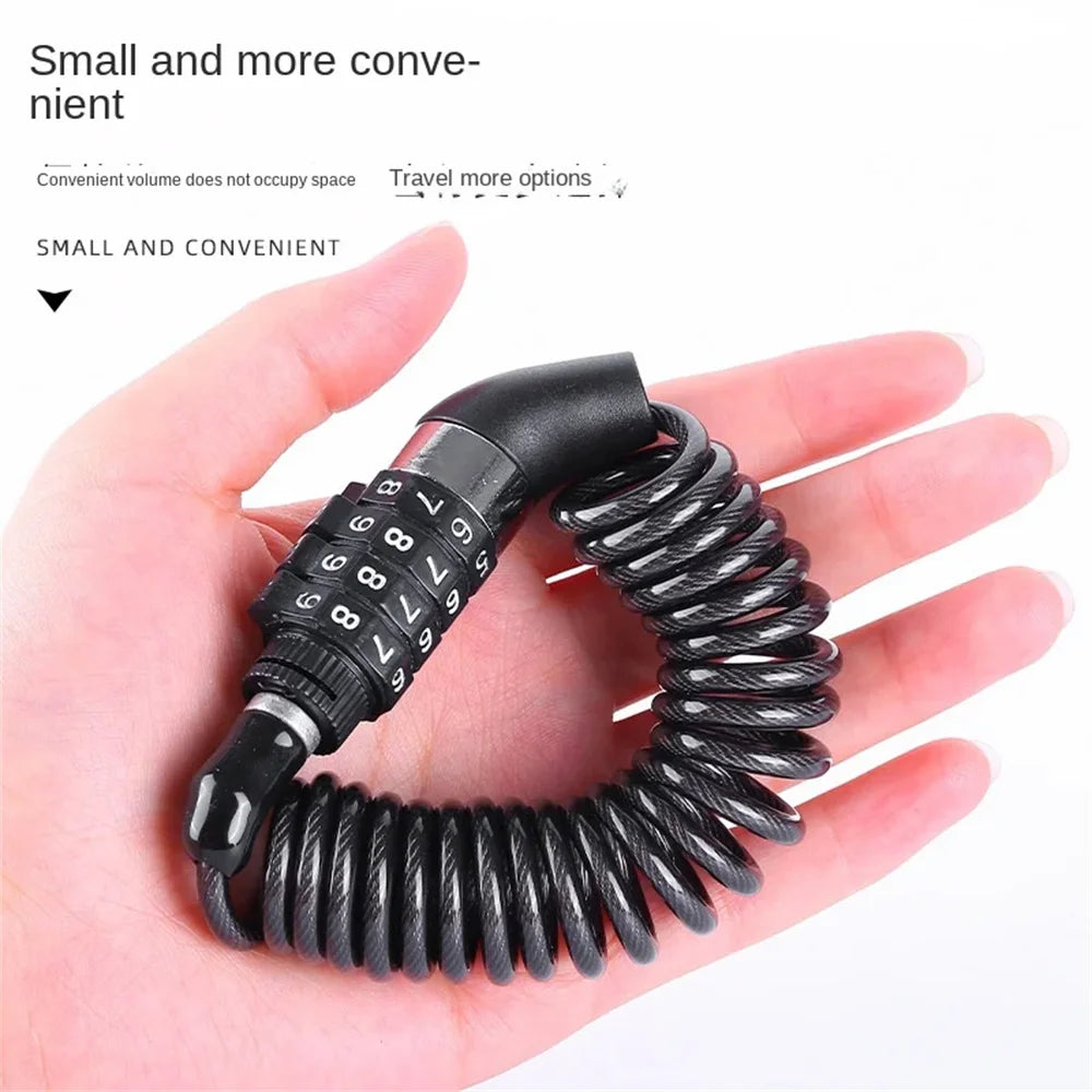 Bicycle Lock Steel Wire Chain Lock Mountain Bike Motorcycle Anti-theft Code Steel Wire Rope Lock Luggage Lock Helmet Lock Secondary image