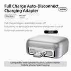 For Type-C Devices AI Intelligence Full Charge Auto-Disconnect Charging Adapter 140W Fast Charge Safety Separator Automatically