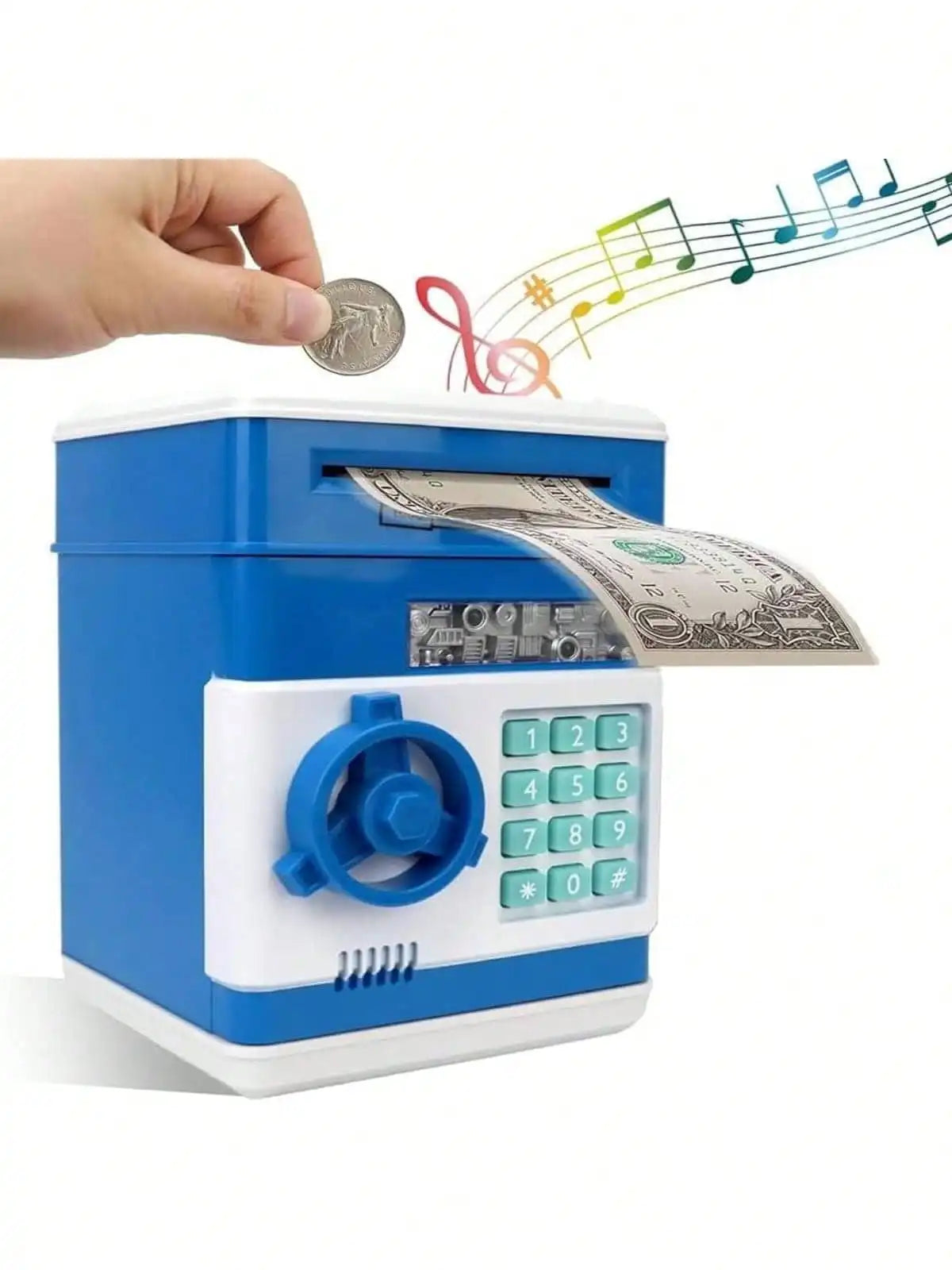 Smart piggy bank, cash and coins can be used as ATM bank electronic coins, bank gifts, creative password unlocking, automatic mo