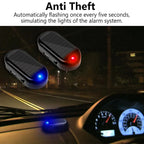 1/2Pcs Car Fake Security Light Solar Powered Simulated Dummy Alarm Wireless Warning Lamp LED Flashing Anti Theft Caution Lamp