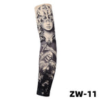 1 tattoo covered sleeve, flower arm sleeve, tattoo for men and women, summer outdoor cycling, driving, sun protection, arm sleev