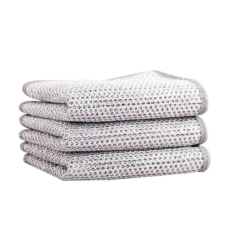 5pcs Wire Wipes Kitchen Cleaning Cloths Reusable