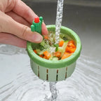 Cactus Shape Sink Strainer Plastic Kitchen Sink Drain Strainer with Handle Automatic Press Sink Filter Food Slag Drain Basket