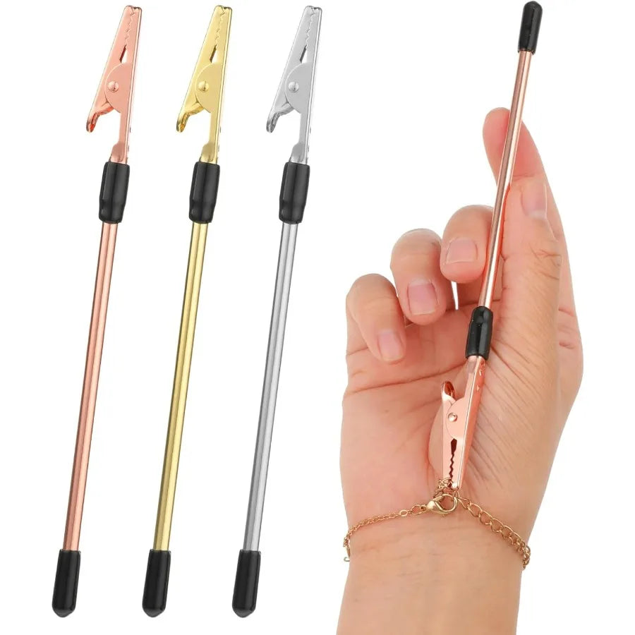 1PC Jewelry Clasp Helper, One-Hand Bracelet & Necklace Fastener Assistant Tool, Easy Lock Clips for Women Main image
