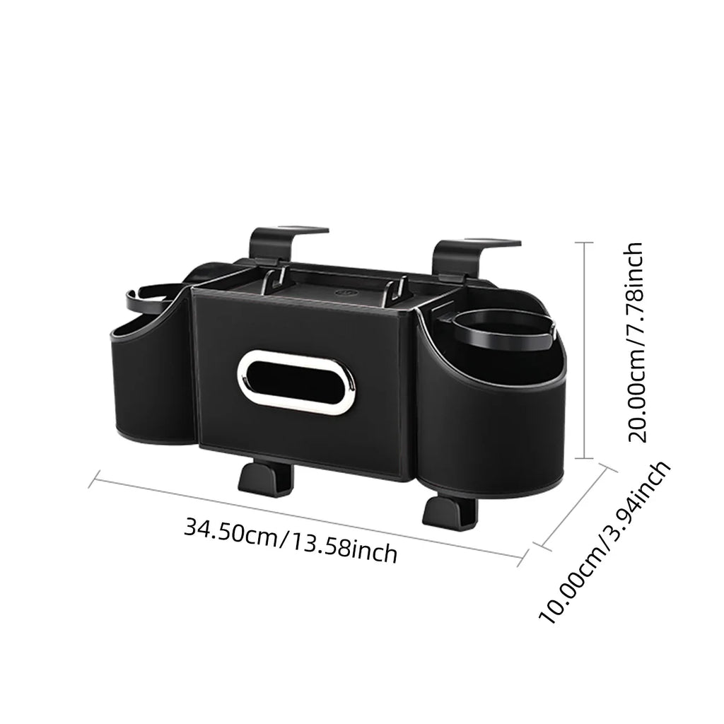 Multifunctional Car Seat Back Storage Hanging Box Interior Tissue Box Cup Holder Backseat Organizer With Hook Automobile Parts