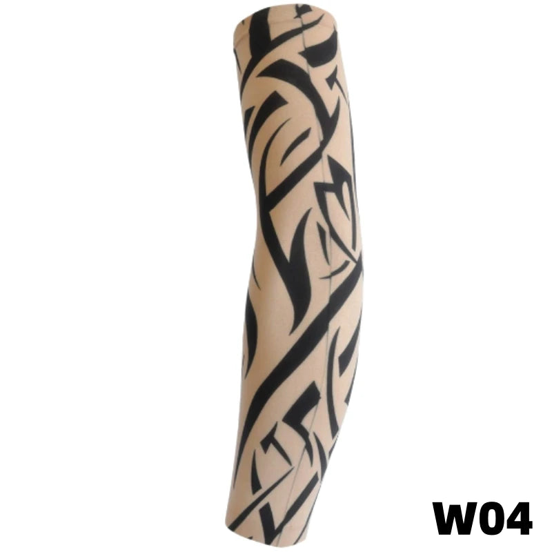 1 tattoo covered sleeve, flower arm sleeve, tattoo for men and women, summer outdoor cycling, driving, sun protection, arm sleev