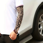 1 tattoo covered sleeve, flower arm sleeve, tattoo for men and women, summer outdoor cycling, driving, sun protection, arm sleev