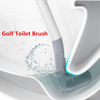2026 NEW Toilet Cleaning Silicone Brush Golf Head Bathroom Wall Hook Hanging Squatting Pan Cleaner Household WC Gap Remover