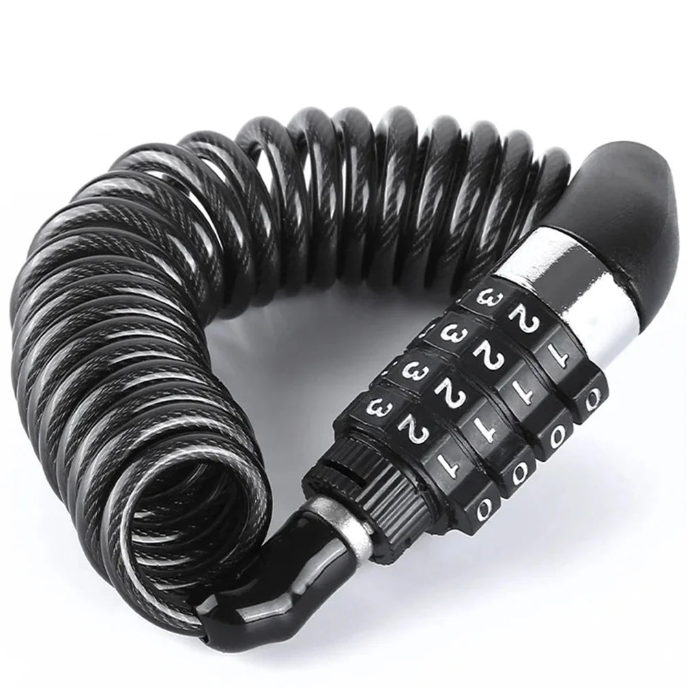 Bicycle Lock Steel Wire Chain Lock Mountain Bike Motorcycle Anti-theft Code Steel Wire Rope Lock Luggage Lock Helmet Lock