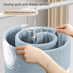 Stainless Steel Quilt Sheet Hanger Rotating Round Spirals Drying Rack Multi-function Save Space Spirals Clothes Pole