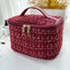 2026 New Women's Bag Knitted Style Makeup Bag Portable Portable Portable Makeup Bag Fashionable Large Storage Bag BX100
