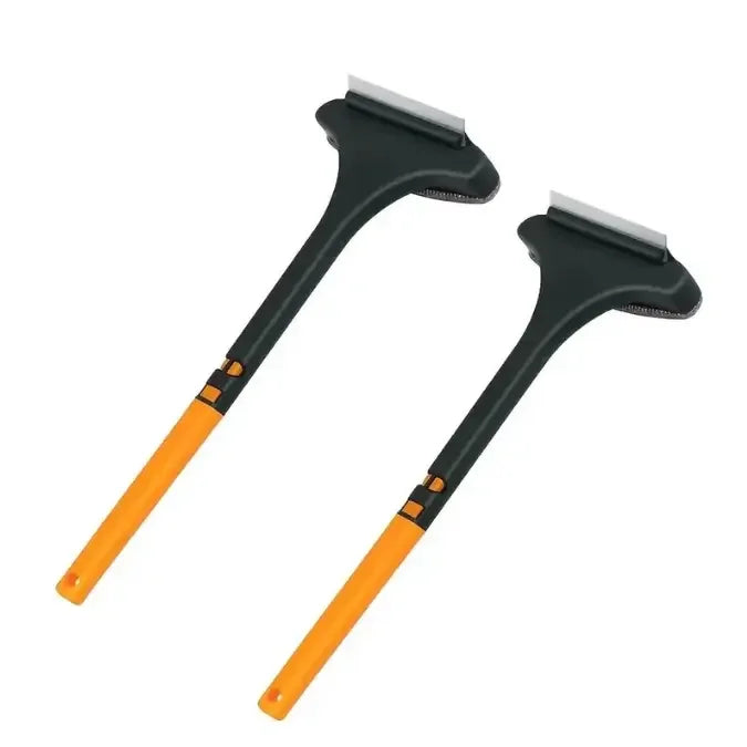 Household cleaning tools, window cleaning brush, cleaning supplies, 2-in-1 double-sided window screen cleaning brush and glass scraper with scraper, long handle, wet and dry use. Main image