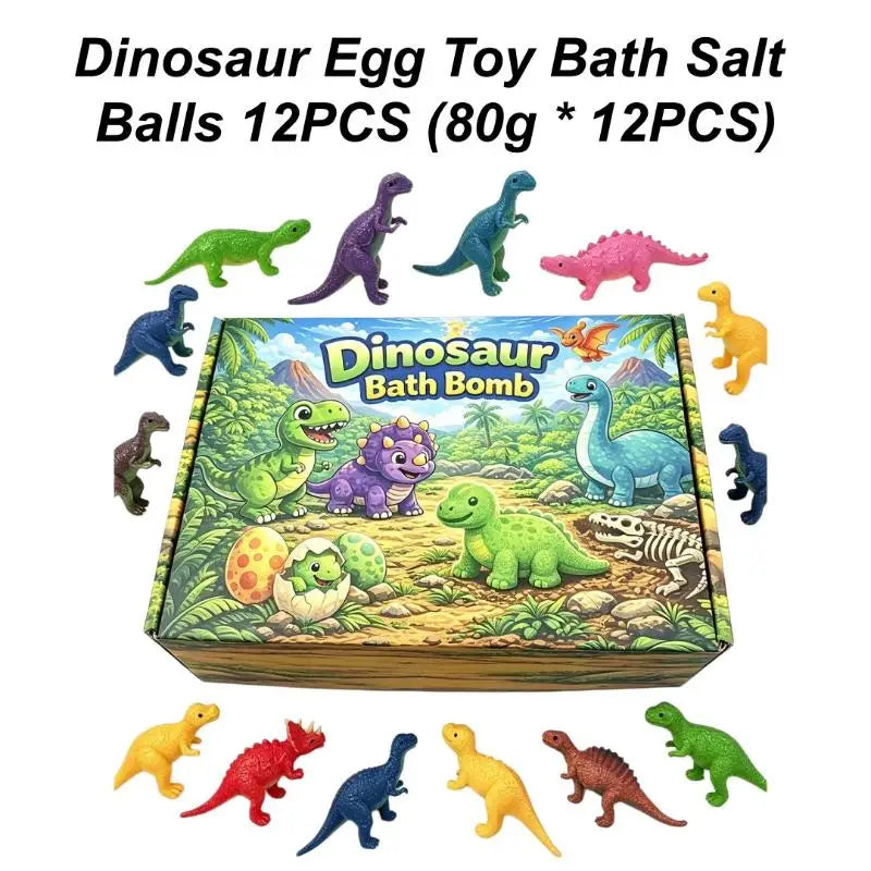 12Pcs Kids Bath Bombs Set – Skin Friendly Mega Bubbles with Surprise Ocean Toys Inside, Natural Bath Gift for Boys & Girls