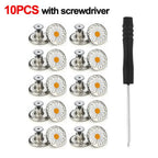 10Pcs Metal Jeans Buttons 17mm Replacement No-Sewing Screw Button Repair Kit Nailless Removable Jean Buckles Clothing Pants Pins
