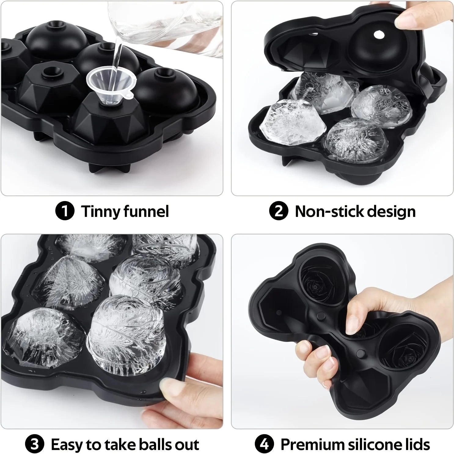 Diamond Rose Gun ETC. Shaped Ice Cube Mold Food Grade Silicone Square Ice Cube Maker Tray High Quality Mold For Bar Making Drink Secondary image