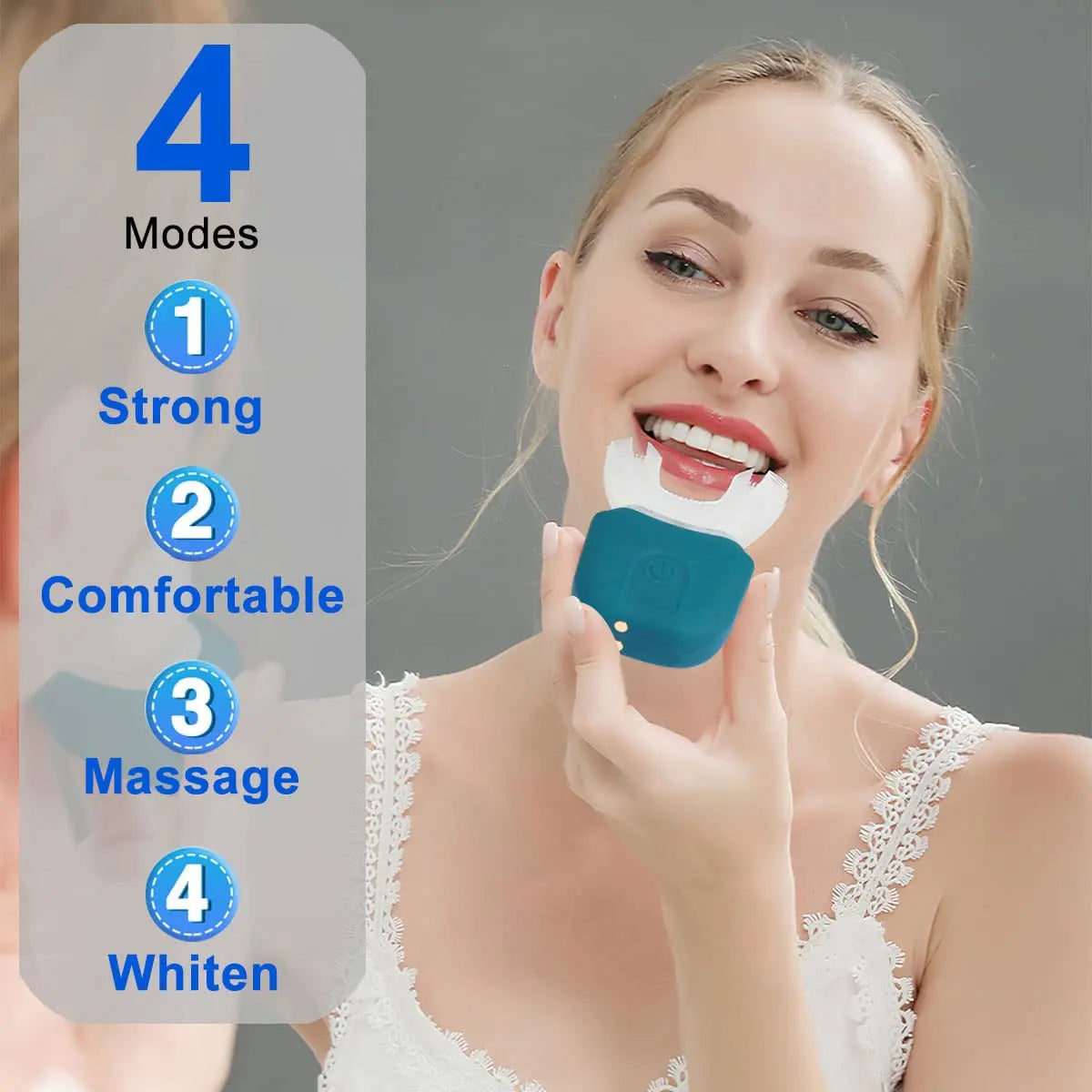 Adult U-shaped Automatic Toothbrush 360° Full Mouth Whitening Wireless Charging Waterproof Brush Ultrasonic Electric Toothbrush Secondary image