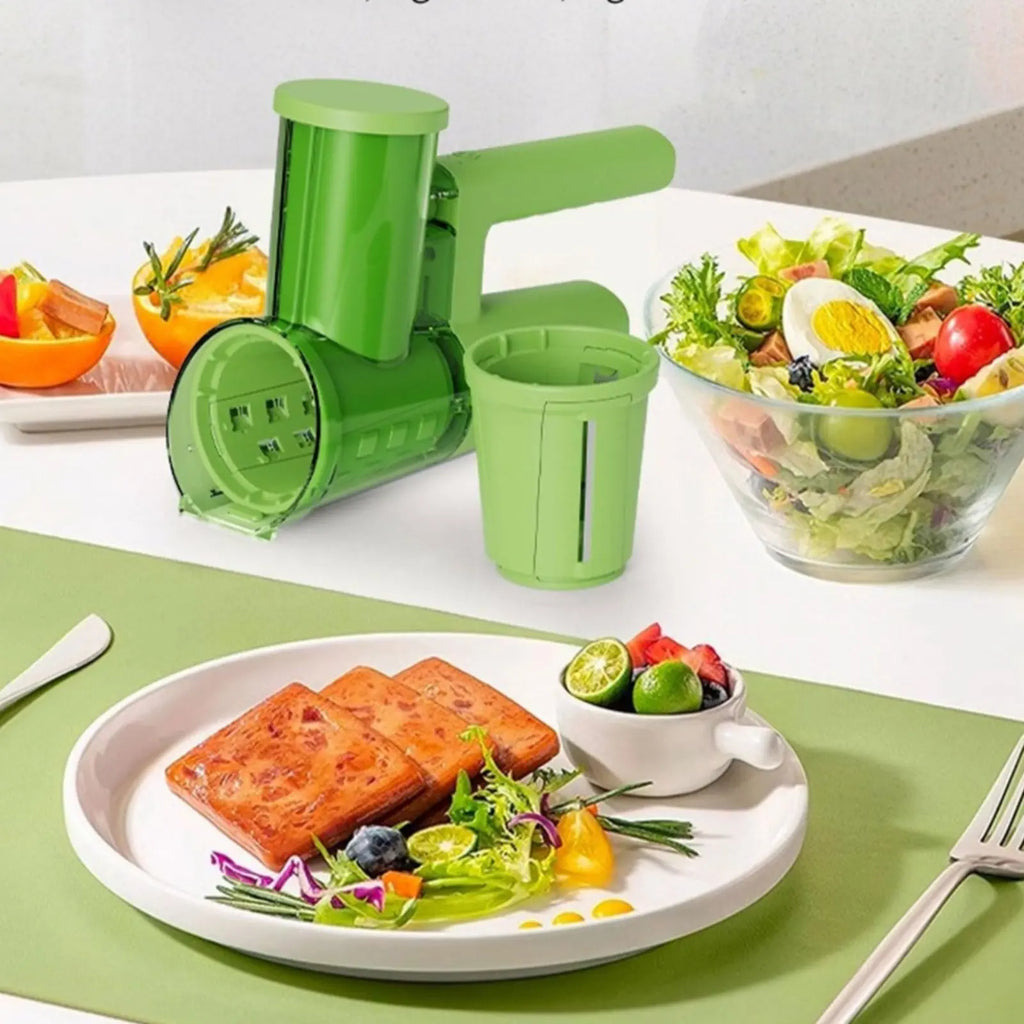 Electric Vegetable Cutter Interchangeable Mini Food Cutter Handheld Vegetable Cutter Single-Press Function for Home Bar