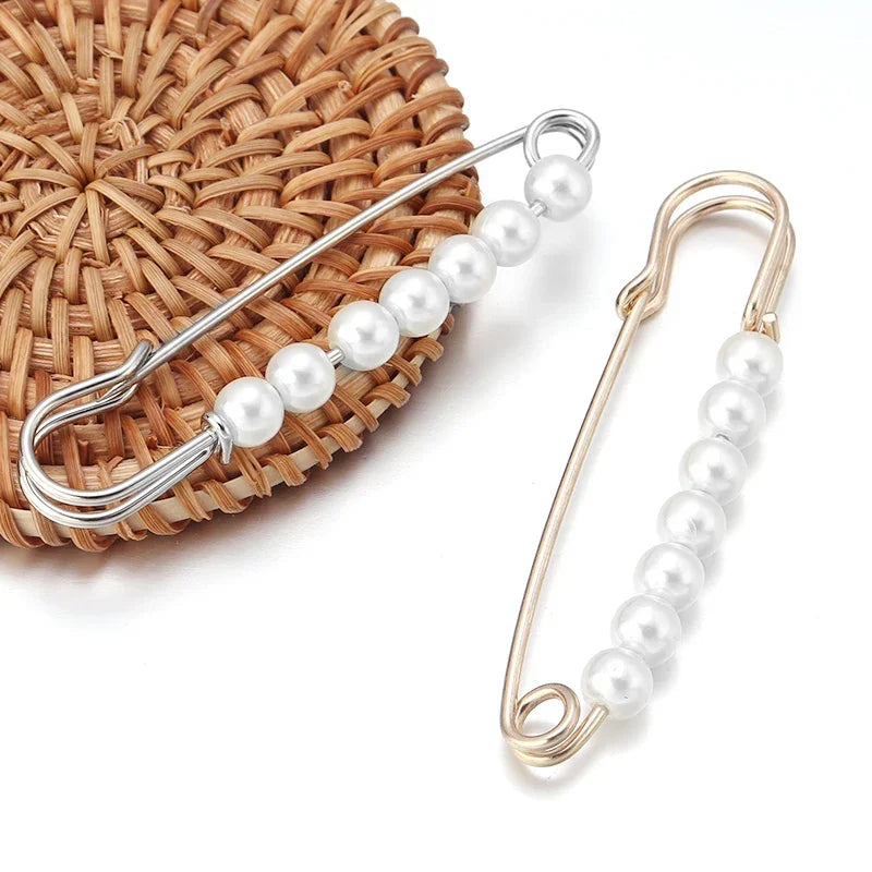 2pcs Brooch Anti-exposure Waistband Fixing Buckle Anti-pearl Safety Pin Multifunction Brooches for Women Waist Buckle