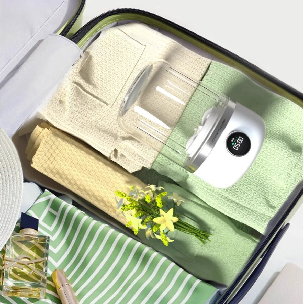 Wireless washing machine portable underwear cleaner 1L mini Socks Washing Machine Dehydratable Laundry Bucket Secondary image