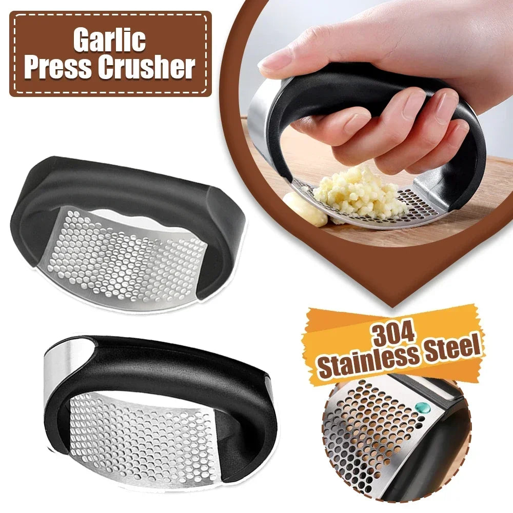Stainless Steel Garlic Press Crusher Manual Garlic Chopper Garlic Chopping Tools Fruits and Vegetables Kitchen Gadget Secondary image