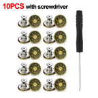 10Pcs Metal Jeans Buttons 17mm Replacement No-Sewing Screw Button Repair Kit Nailless Removable Jean Buckles Clothing Pants Pins