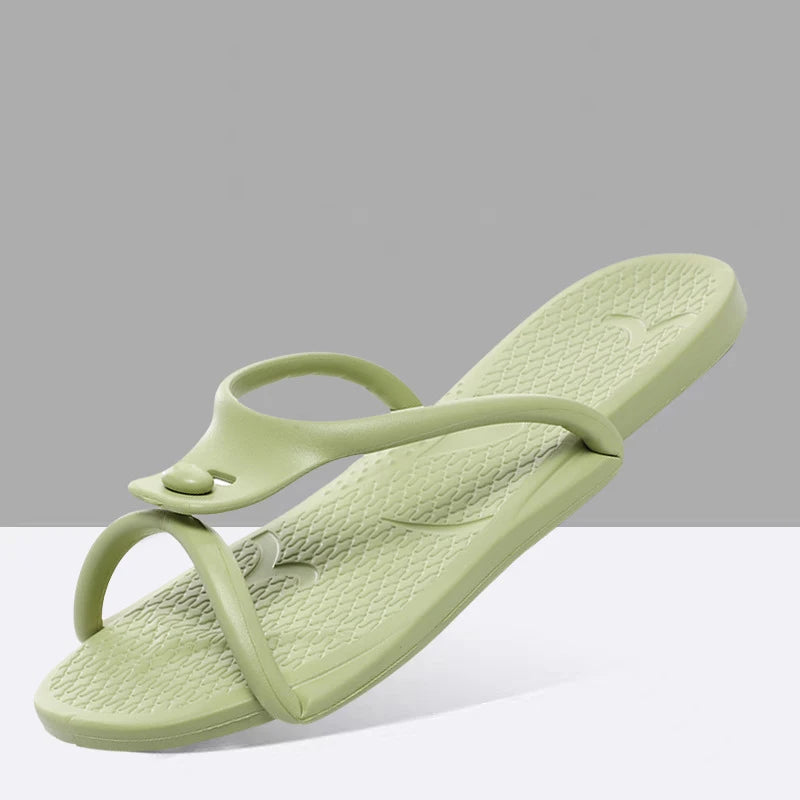 2026Summer Women Folding Slippers Adults Portable Trip Travel Sandals Couples Indoor Soft Slides Men Beach Non-slip EVA Shoes