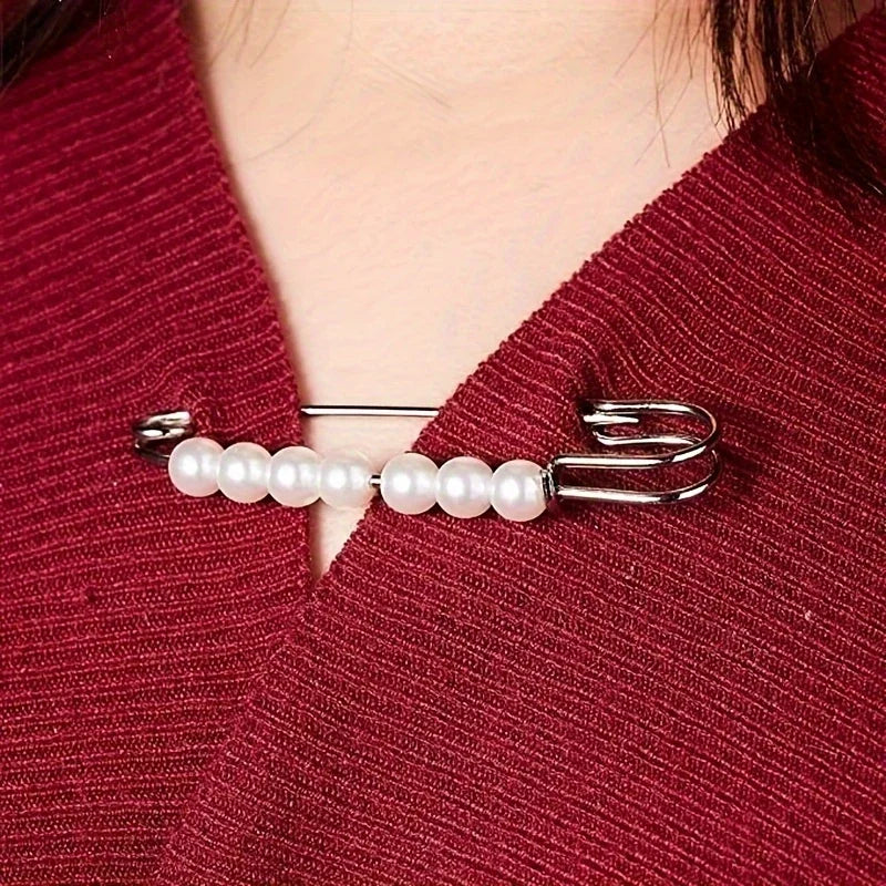 2pcs Brooch Anti-exposure Waistband Fixing Buckle Anti-pearl Safety Pin Multifunction Brooches for Women Waist Buckle