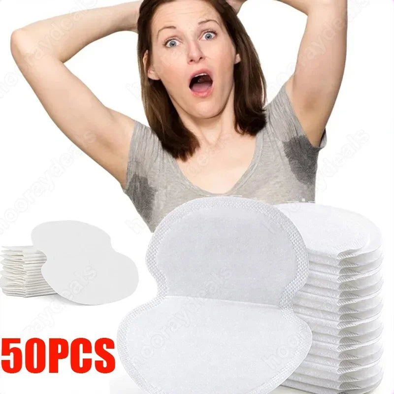 10/20/40/50pcs Unisex Sweat Pads Summer Deodorants Underarm Anti Perspiration Sweat Pads Disposable Absorb Sweat Shield Pad