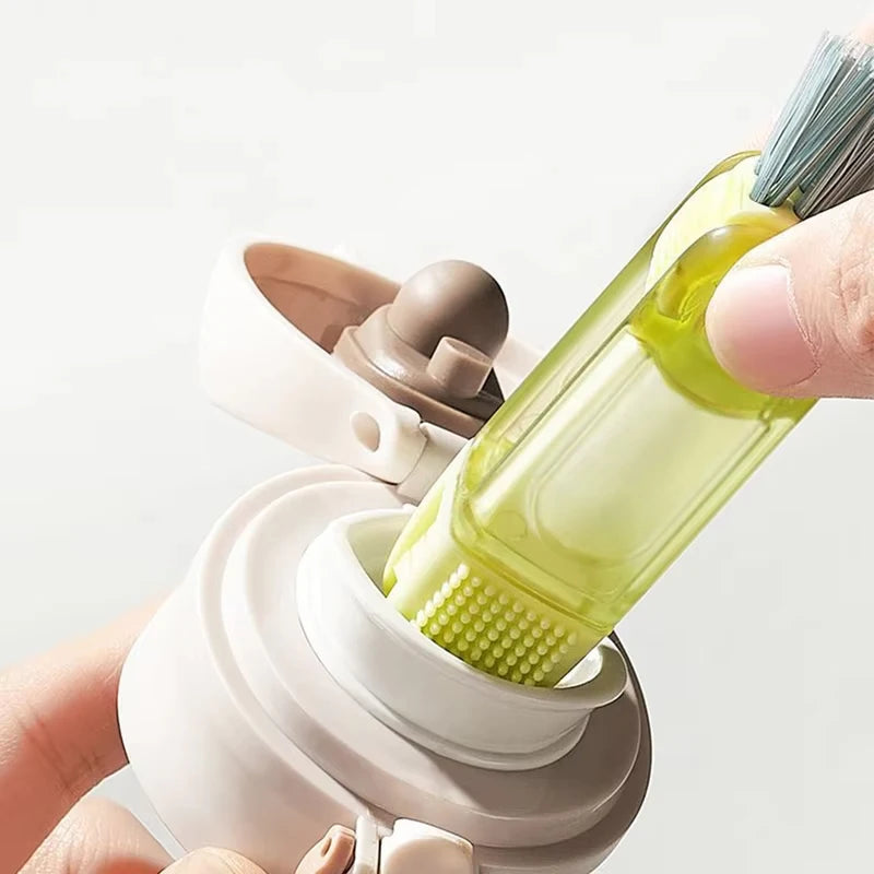 2/1pcs 3 In 1 Multifunctional Cleaning Brush Bottle Cup Lid Detail Brush Straw Cleaner Tools Household Kitchen Cleaning Tools