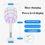 Mosquito Killer Lamp USB Rechargeable Electric Mosquito Net Fly Swatter with UV Light Base Charge Protect Baby in Summer