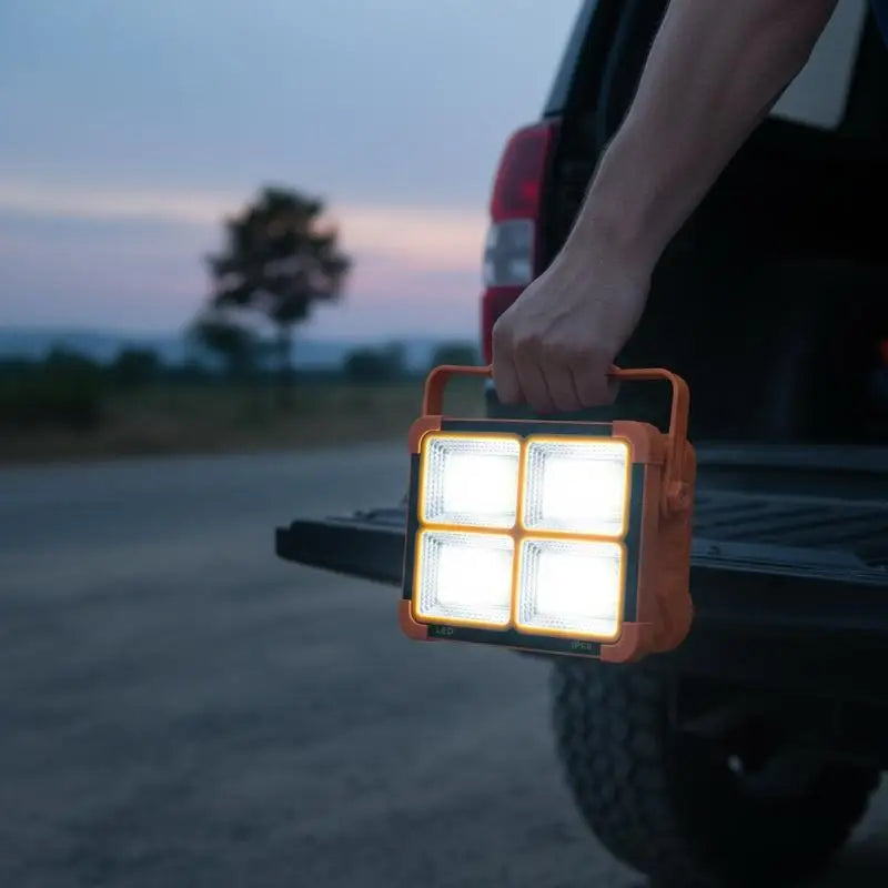 LED Solar USB Charging Emergency Waterproof Floodlight Portable Outdoor Camping Night Market Stall Lighting Secondary image