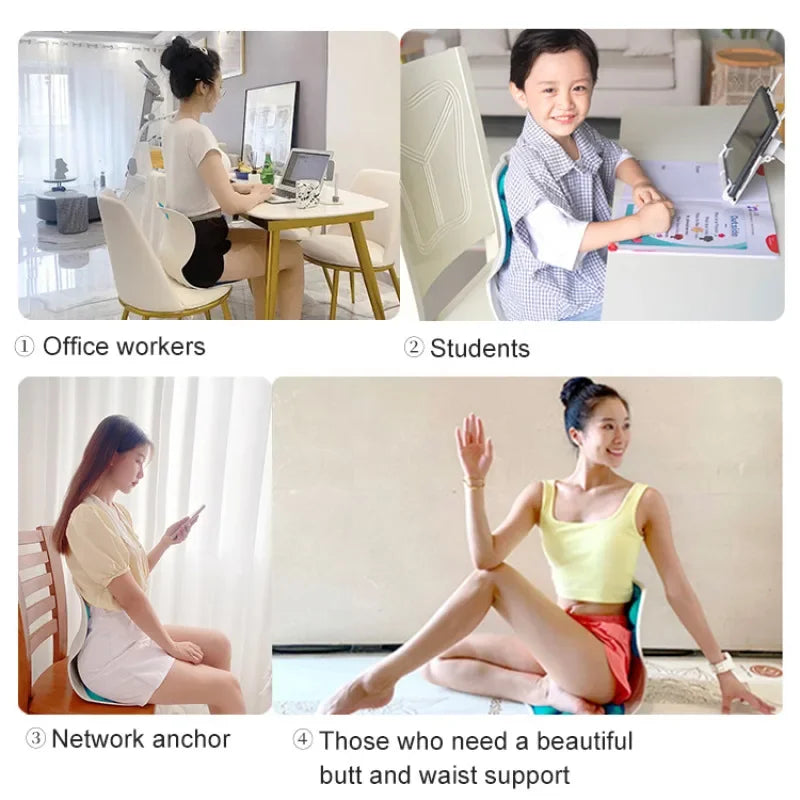 Back Support Sitting Posture Correction Office Chair Back Pain Relief Ergonomic Waist Protection Cushion Anti Hunchback Pillow