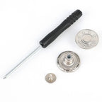 10Pcs Metal Jeans Buttons 17mm Replacement No-Sewing Screw Button Repair Kit Nailless Removable Jean Buckles Clothing Pants Pins
