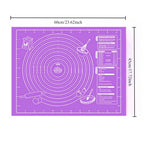 Food gradePlasticRolling Mat with Measuring Tool Non slip Kneading Mat, Easy To Clean Non stick Baking Mat ReusableBakingUtensil